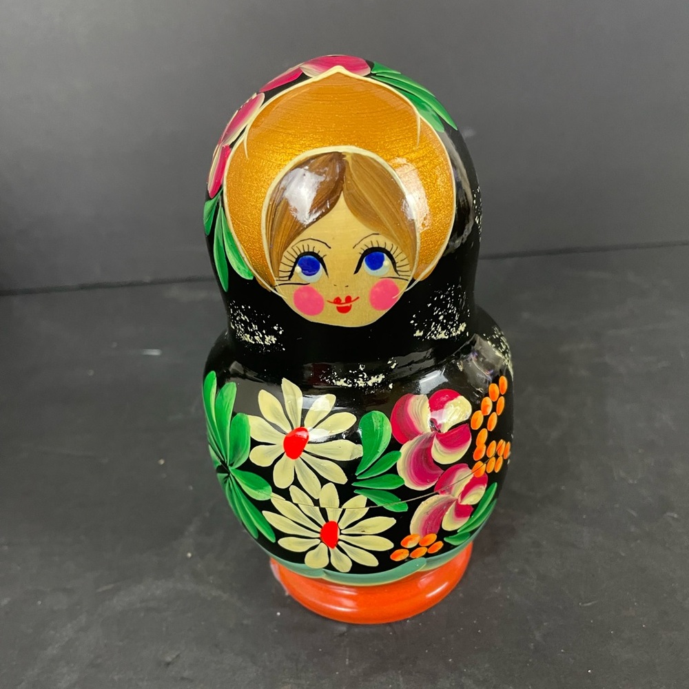 Hand-Painted Floral Matryoshka Doll